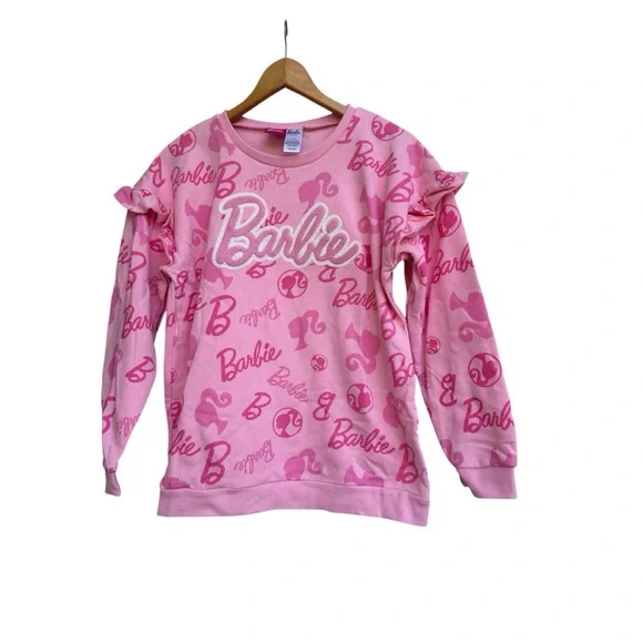 Barbie Pink Matching jogger and sweatshirt Set with Cozy Logo Design